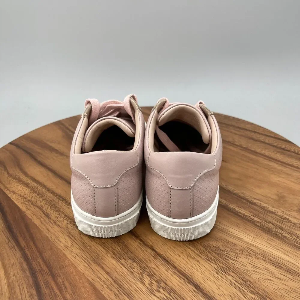 Greats Brooklyn Shoes Womens Size 7.5 Pink Perforated Leather Casual Sneakers